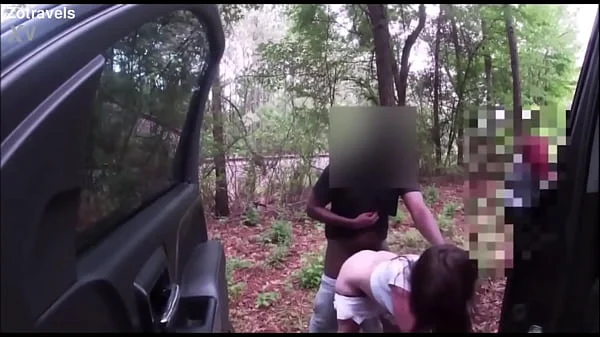 Two Very Horny White Chicks Get Their Asses Clapped By Sexy Black Guy In The Woods