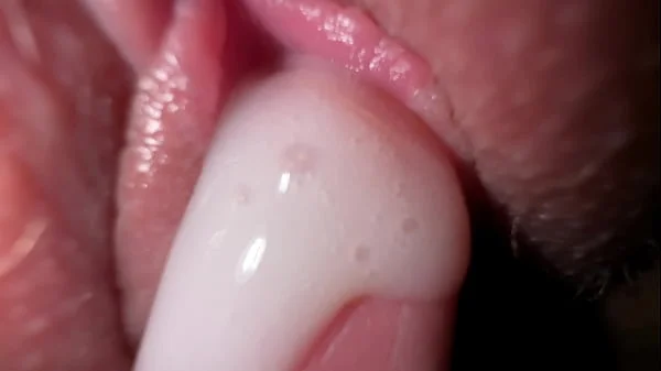 Extremely closeup sex with friend's fiance, tight creamy fuck and cum on spread pussy