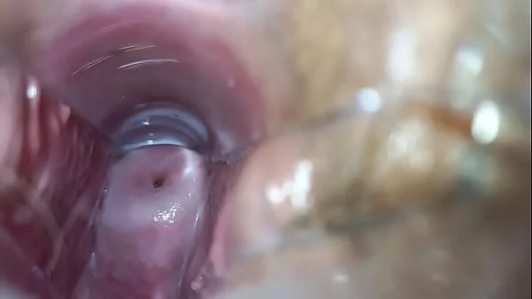 Orgasm inside pussy close-up