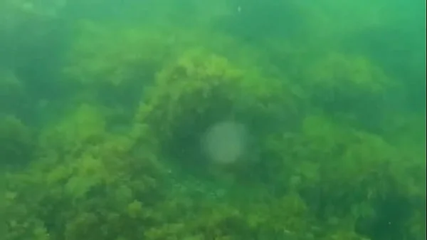 Crazy diver took me on camera while I am swimming in the sea and flashing my hairy pussy