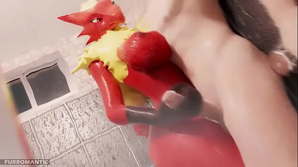 Blaziken fucks owner