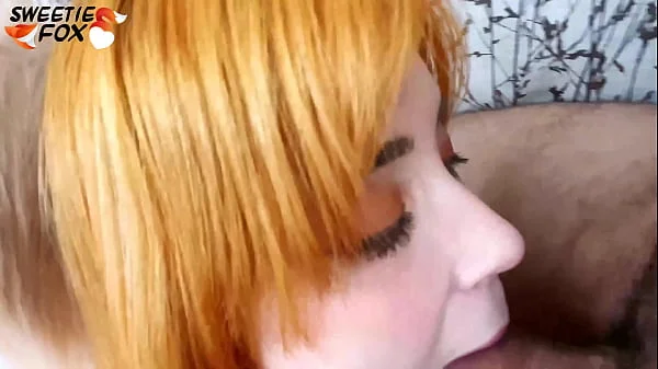 Pretty Redhead Hard Facefuck - Cum in Mouth