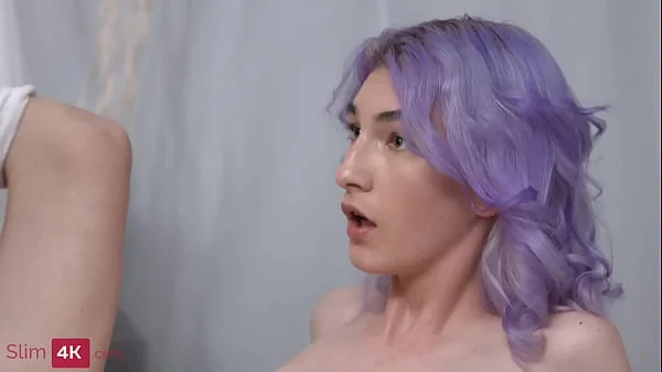 Mia Cheers - Skinny teen with colored hair ass fucked