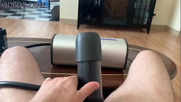 New Cock Milking Machine VacuGlide while Mommy doesn’t see (by AutoBlow)