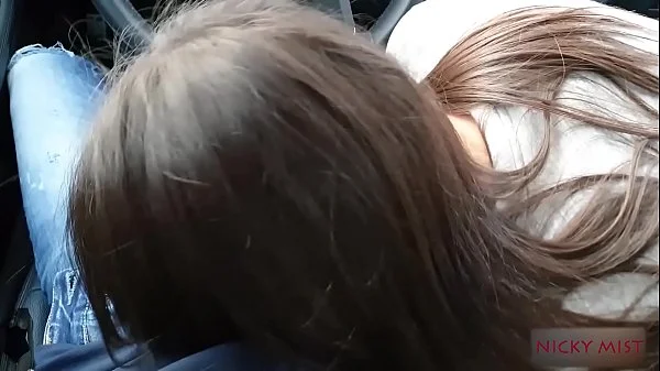 Uber driver fuck young whore at parking near to road