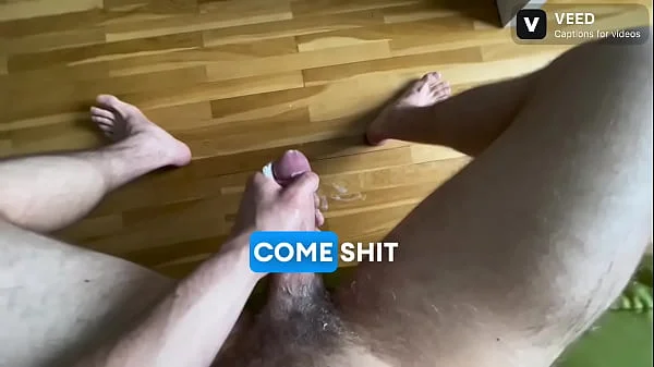 French dirty talk. Straight man moaning and blow a huge load of cum.