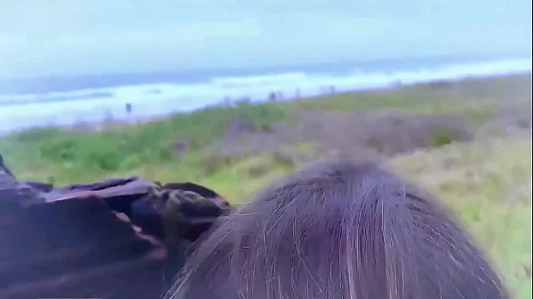 Couple Cuckold Hot Wife - Appointed meeting with a stranger on the beach I was able to watch him fucking my wife's ass hole without a condom, finally he came deep and filled her ass with cum