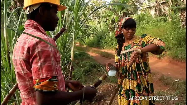 POV an unprecedented encounter in the village between an adulterous woman and her neighbor in the field followed by an outdoor public fuck on African Street thug