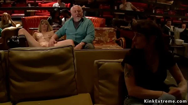 Blonde groped and fucked in theater