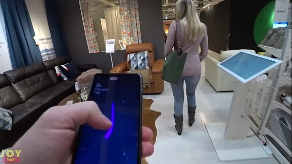 Vibrating panties while shopping - Public Fun with Monster Pub