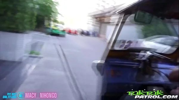 Tuk Tuk patrol - Macy Nihongo takes farang dick