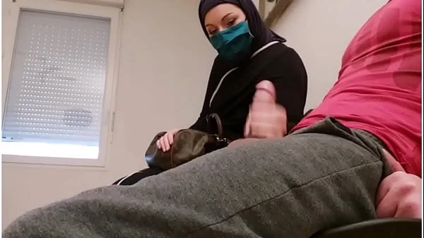 Pervert doctor puts a hidden camera in his waiting room, this muslim slut will be caught red-handed with empty French ball