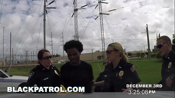 BLACK PATROL - Suspect With Attitude Fucking Da Police Outdoors On A Roof